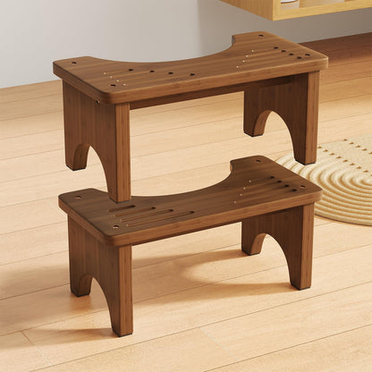 Uaniar Bamboo Toilet Poop Stool, Wooden Squatting Potty for Adults Pooping
