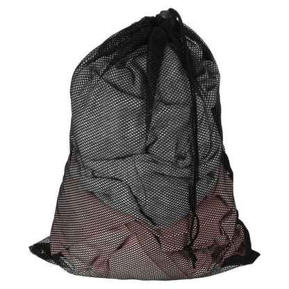 uxcell Mesh Laundry Bag 27.6x35.4" Large Drawstring Net Coarse Mesh, Black