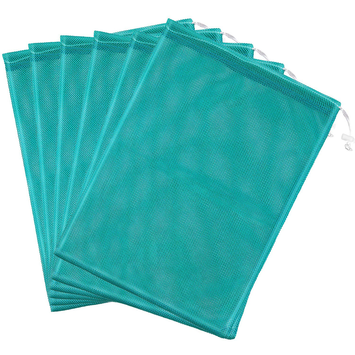 Frienda 6pcs Mesh Bag Drawstring Mesh Laundry Bags, 11 x 15 Inch Durable Nylon for Pool Beach Ball Collecting Travel Gym Laundry and Toys(Multicolor)