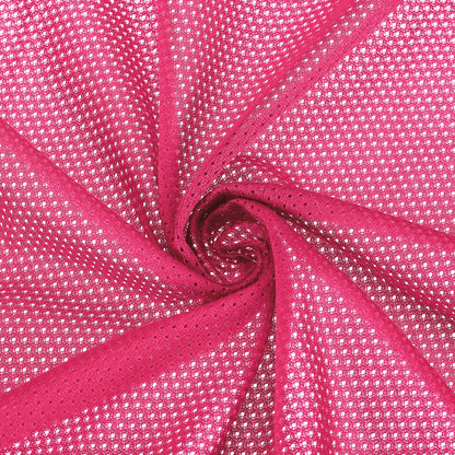 PATIKIL 62 Inch Wide Mesh Fabric Slightly Stretchy, Polyester Micro Mesh Jersey Fabric for Sewing Backpack Pocket and Straps, Netting Clothes, Shopping Bags, Deep Pumpkin Orange 1 Yard