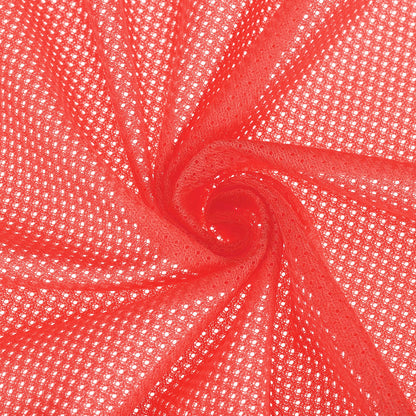 PATIKIL 62 Inch Wide Mesh Fabric Slightly Stretchy, Polyester Micro Mesh Jersey Fabric for Sewing Backpack Pocket and Straps, Netting Clothes, Shopping Bags, Deep Pumpkin Orange 1 Yard