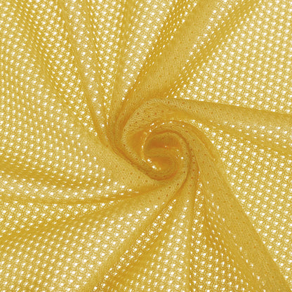 PATIKIL 62 Inch Wide Mesh Fabric Slightly Stretchy, Polyester Micro Mesh Jersey Fabric for Sewing Backpack Pocket and Straps, Netting Clothes, Shopping Bags, Deep Pumpkin Orange 1 Yard