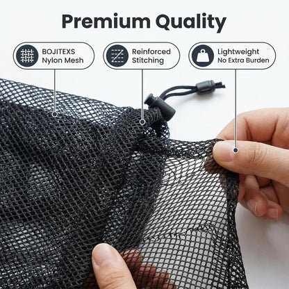 20pcs Small Mesh Bags NylonMesh Backpack Drawstring Storage Black Nylon Drawstring Bags Small Travel Stuff (6 x 8inch)