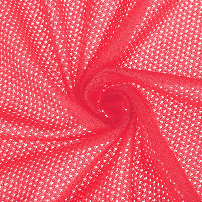 PATIKIL 62 Inch Wide Mesh Fabric Slightly Stretchy, Polyester Micro Mesh Jersey Fabric for Sewing Backpack Pocket and Straps, Netting Clothes, Shopping Bags, Deep Pumpkin Orange 1 Yard