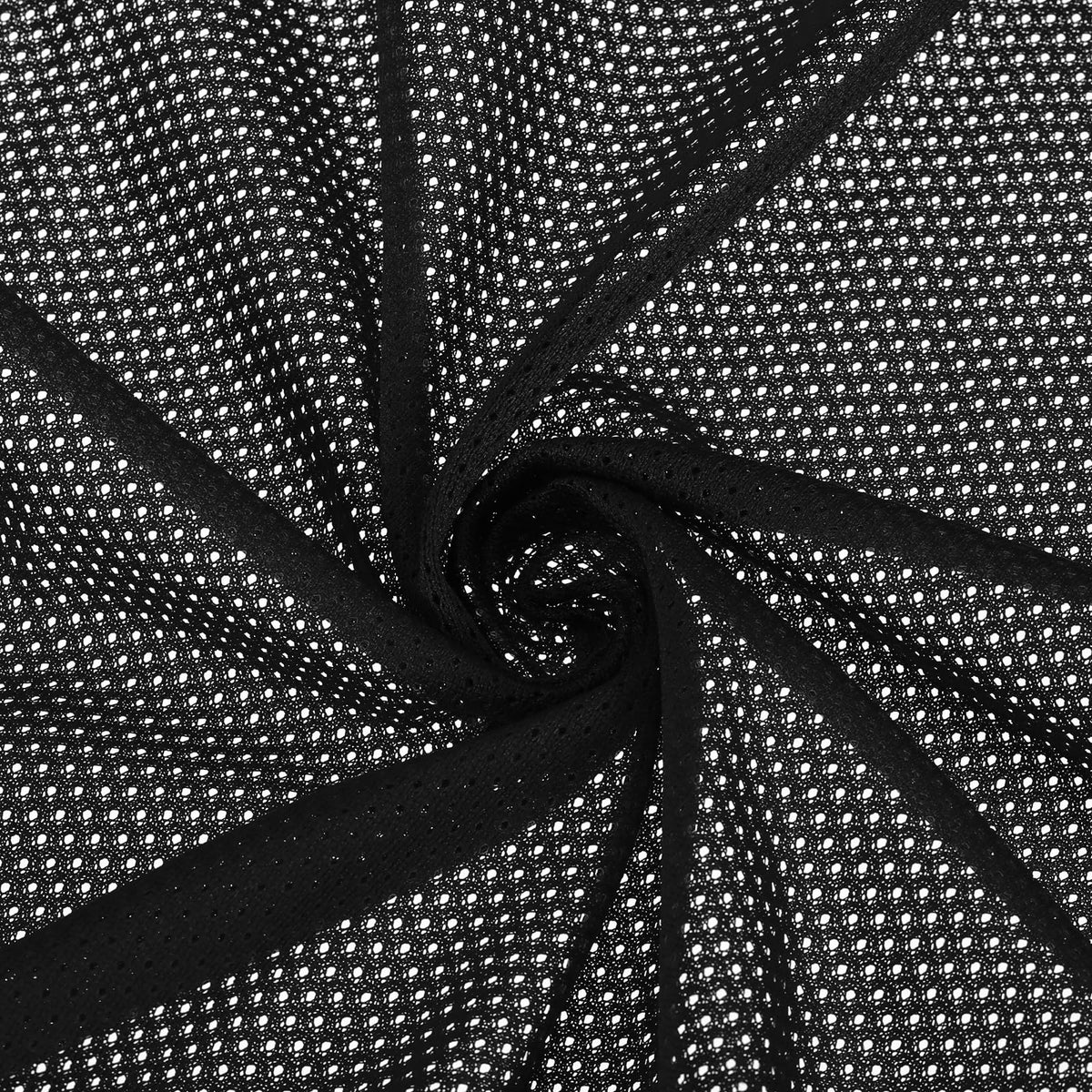 PATIKIL 62 Inch Wide Mesh Fabric Slightly Stretchy, Polyester Micro Mesh Jersey Fabric for Sewing Backpack Pocket and Straps, Netting Clothes, Shopping Bags, Deep Pumpkin Orange 1 Yard