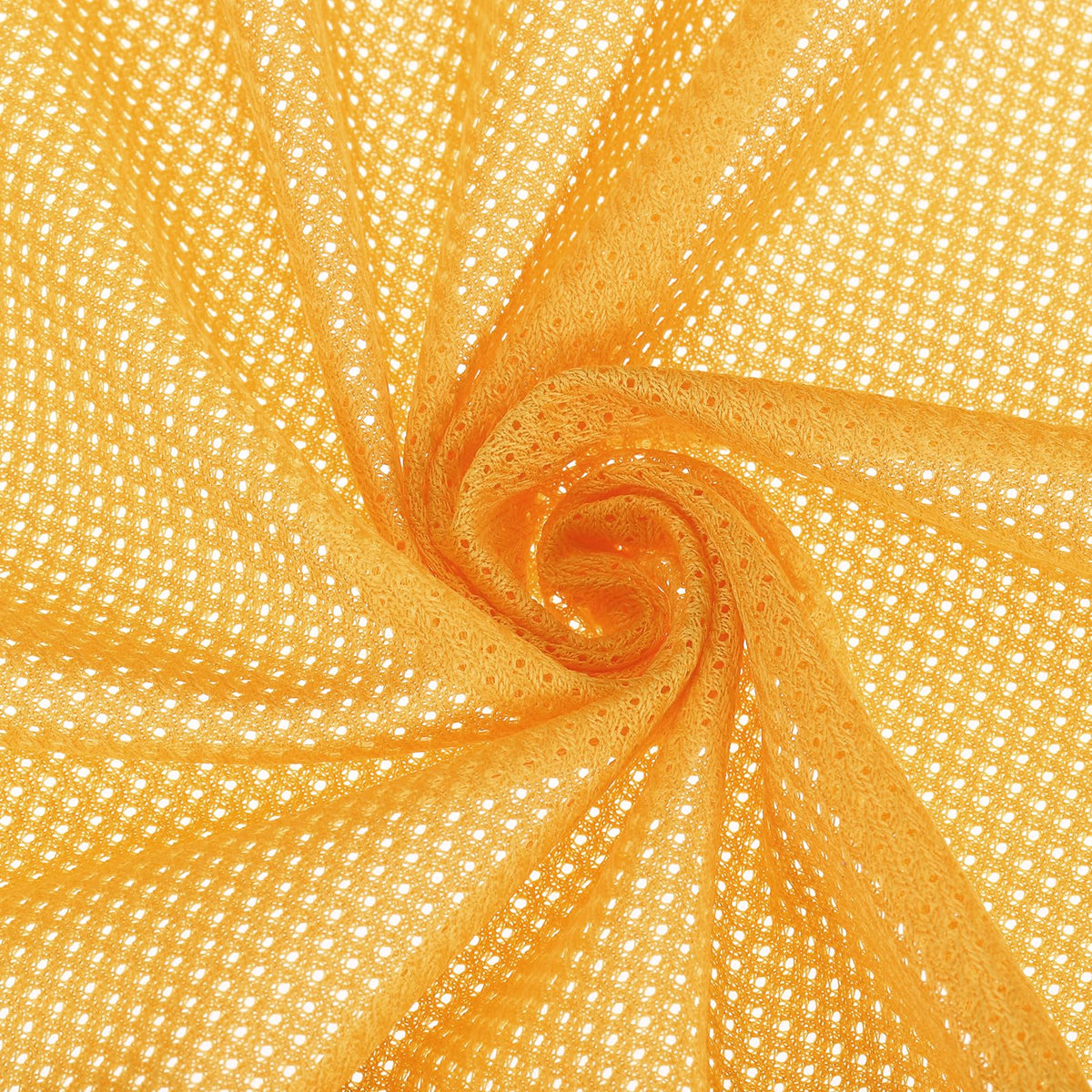 PATIKIL 62 Inch Wide Mesh Fabric Slightly Stretchy, Polyester Micro Mesh Jersey Fabric for Sewing Backpack Pocket and Straps, Netting Clothes, Shopping Bags, Deep Pumpkin Orange 1 Yard