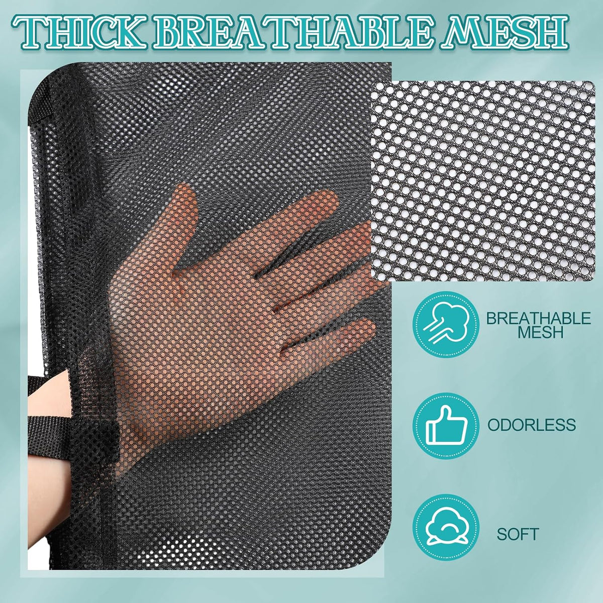 Aliceset 4 Pcs 24 x 36 Inches Mesh Laundry Bags with Drawstring