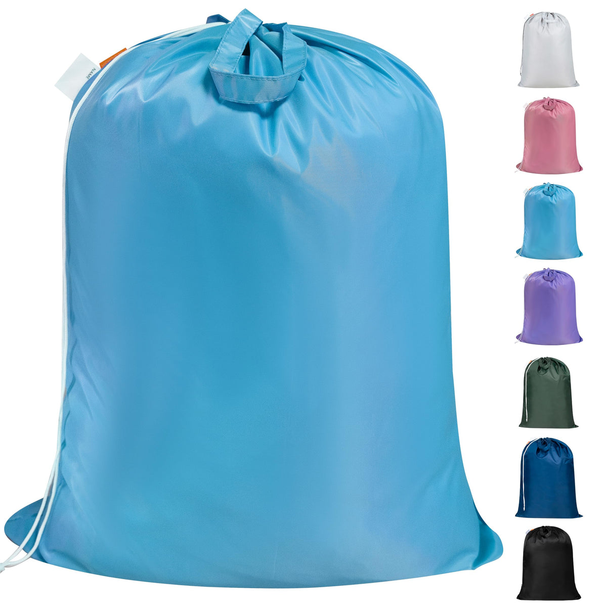 Polecasa 2 Pack Extra Heavy-Duty Laundry Bag with Handles, Black, 28x36"