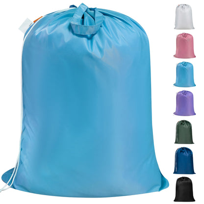 Polecasa 2 Pack Extra Heavy-Duty Laundry Bag with Handles, Black, 28x36"