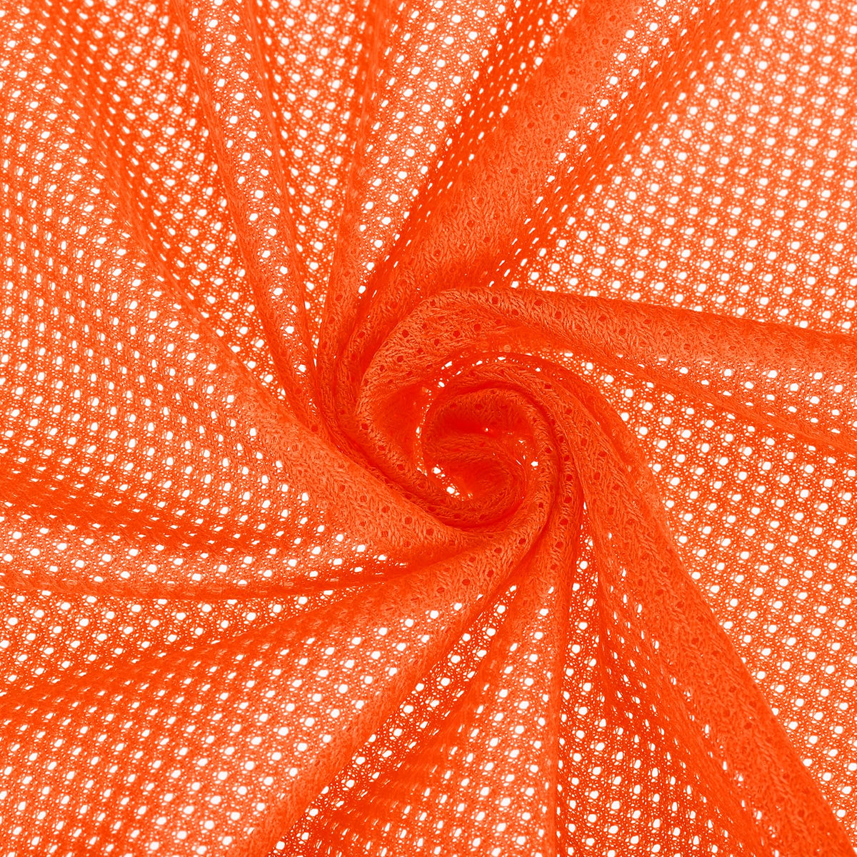 PATIKIL 62 Inch Wide Mesh Fabric Slightly Stretchy, Polyester Micro Mesh Jersey Fabric for Sewing Backpack Pocket and Straps, Netting Clothes, Shopping Bags, Deep Pumpkin Orange 1 Yard