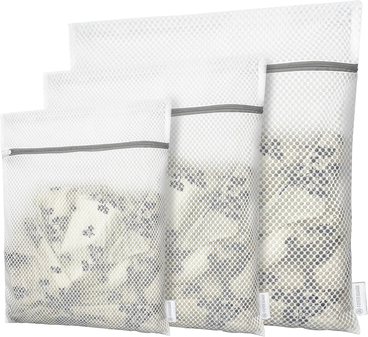 Honeycomb Mesh Laundry Bags for Delicates, Travel Storage Organize Bags,Clothing Washing Bags for Underwear, Lingerie, Bra, Blouse, Stocking, Socks, Jacket, Coat, Blanket, Shoes,Extra Strong(S+M+L)