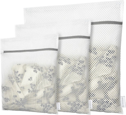 Honeycomb Mesh Laundry Bags for Delicates, Travel Storage Organize Bags,Clothing Washing Bags for Underwear, Lingerie, Bra, Blouse, Stocking, Socks, Jacket, Coat, Blanket, Shoes,Extra Strong(S+M+L)