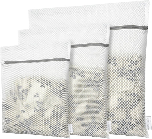 Honeycomb Mesh Laundry Bags for Delicates, Travel Storage Organize Bags,Clothing Washing Bags for Underwear, Lingerie, Bra, Blouse, Stocking, Socks, Jacket, Coat, Blanket, Shoes,Extra Strong(S+M+L)