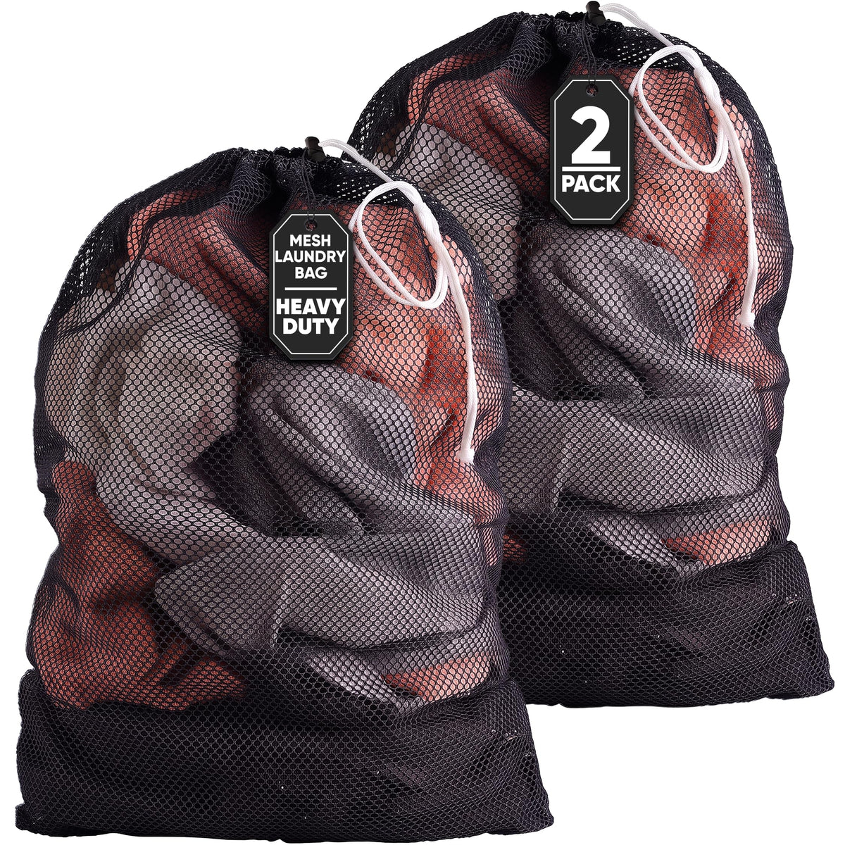 Handy Laundry Mesh Laundry Bags 2 Pack, XL 24x36 in, Heavy Duty Nylon