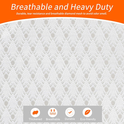 Polecasa 2 Pack Heavy Duty Diamond Mesh Laundry Bag, 24x36", White